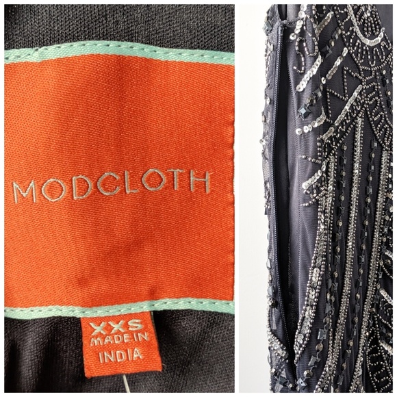 Roaring Revival Beaded Flapper Great Gatsby Dress - Picture 5 of 8